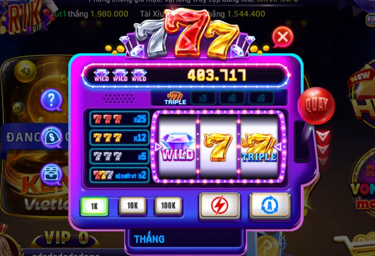 Minigame 777 Tại RikVip Trải Nghiệm Quay Hũ Đổi Thưởng Đỉnh Cao Nhất Hiện Nay