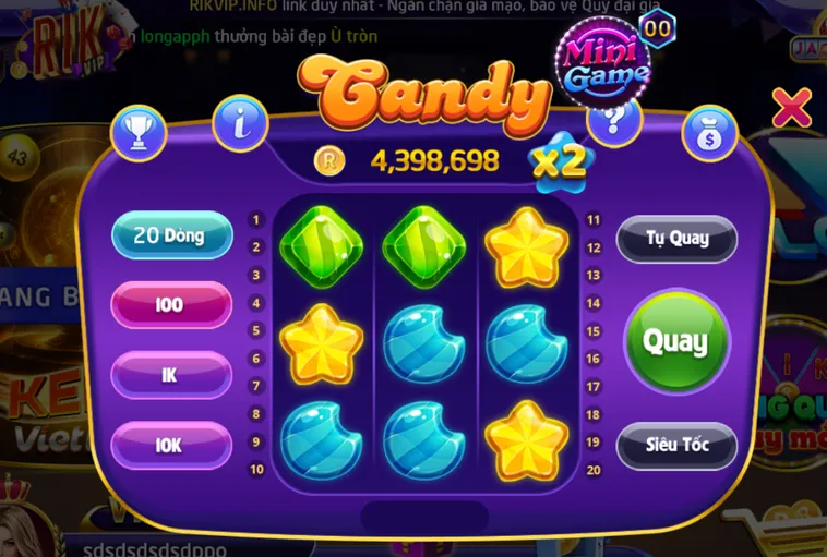 Minigame Candy Tại RikVip Cơ Hội Nổ Hũ Đổi Đời Trong Tích Tắc