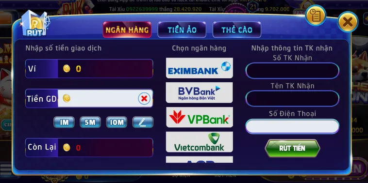Hướng Dẫn Cách Rút Tiền Về Ngân Hàng Tại RikVip Nhanh Chóng An Toàn Cho Anh Em Game Thủ