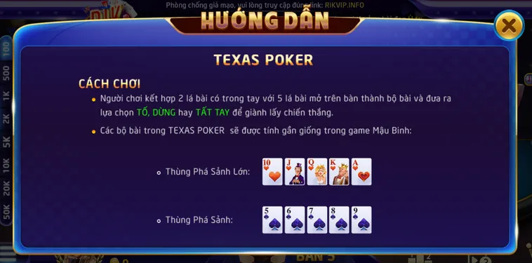 Đấu Trường Texas Poker Tại RikVip Nơi Thể Hiện Bản Lĩnh Của Các Cao Thủ