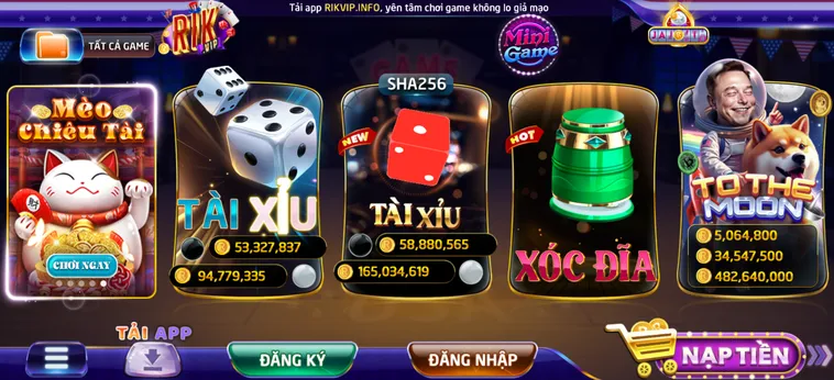 Trải nghiệm thiên đường tài xỉu RikVip đẳng cấp hoàng gia với tỷ lệ hoàn trả khủng và cơ hội nhận ngay code tân thủ free khi đăng ký tài khoản thành viên hôm nay.