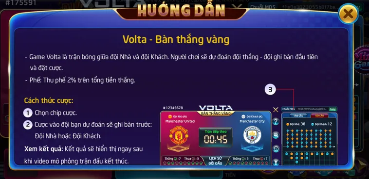 Minigame Volta Bàn Thắng Vàng Tại RikVip Sân Chơi Cá Cược Bóng Đá Đỉnh Cao